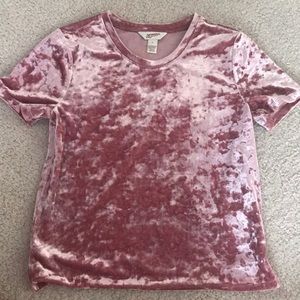 pink velvet top